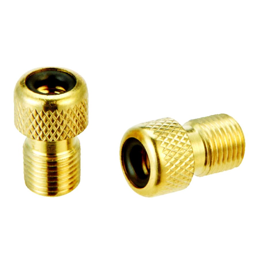 Bicycles * | Discount Slime Metal Presta To Schrader Valve Adapter Gold