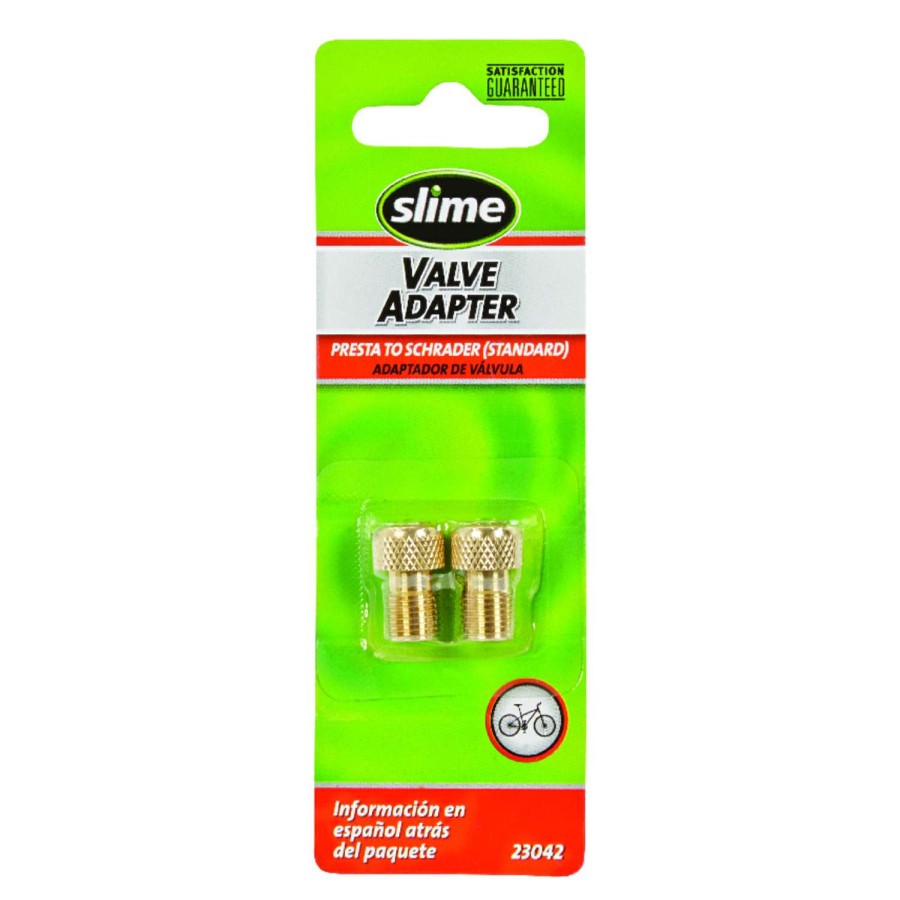 Bicycles * | Discount Slime Metal Presta To Schrader Valve Adapter Gold