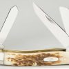 Outdoor * | Cheap Case Stockman Med Amber Stainless Steel Pocket Knife