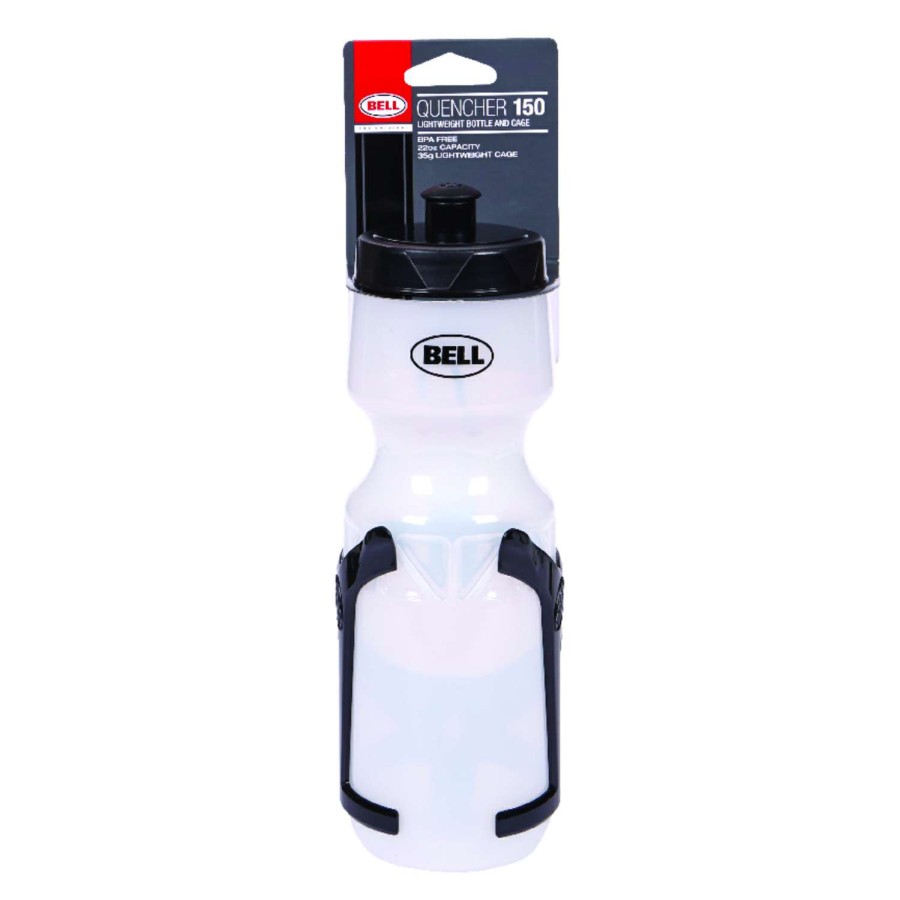 Bicycles * | Discount Bell Sports Quencher 150 Plastic Water Bottle And Cage 22 Oz Clear