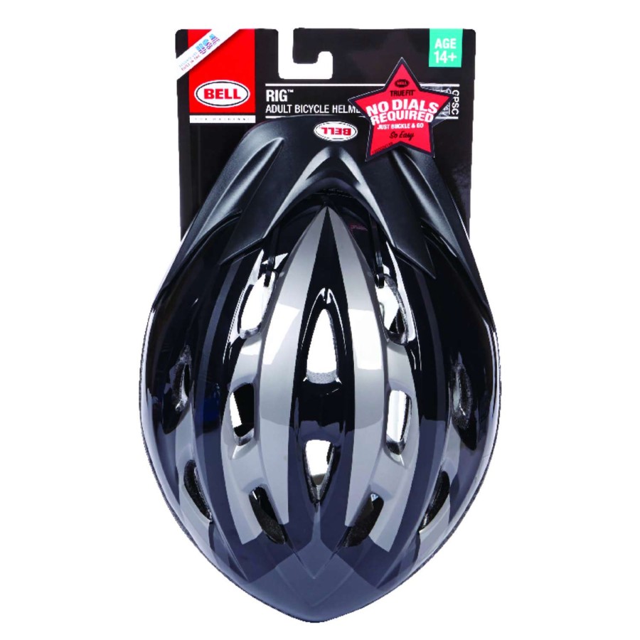 Bicycles * | Sale Bell Sports Rig Black Polycarbonate Bicycle Helmet