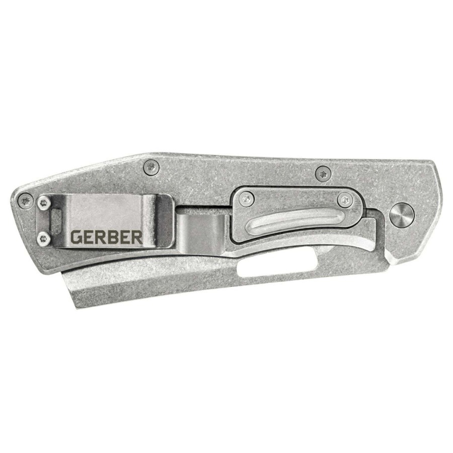 Outdoor * | Wholesale Gerber Flatiron Black 7Cr17Mov Steel 8.5 In. Folding Knife