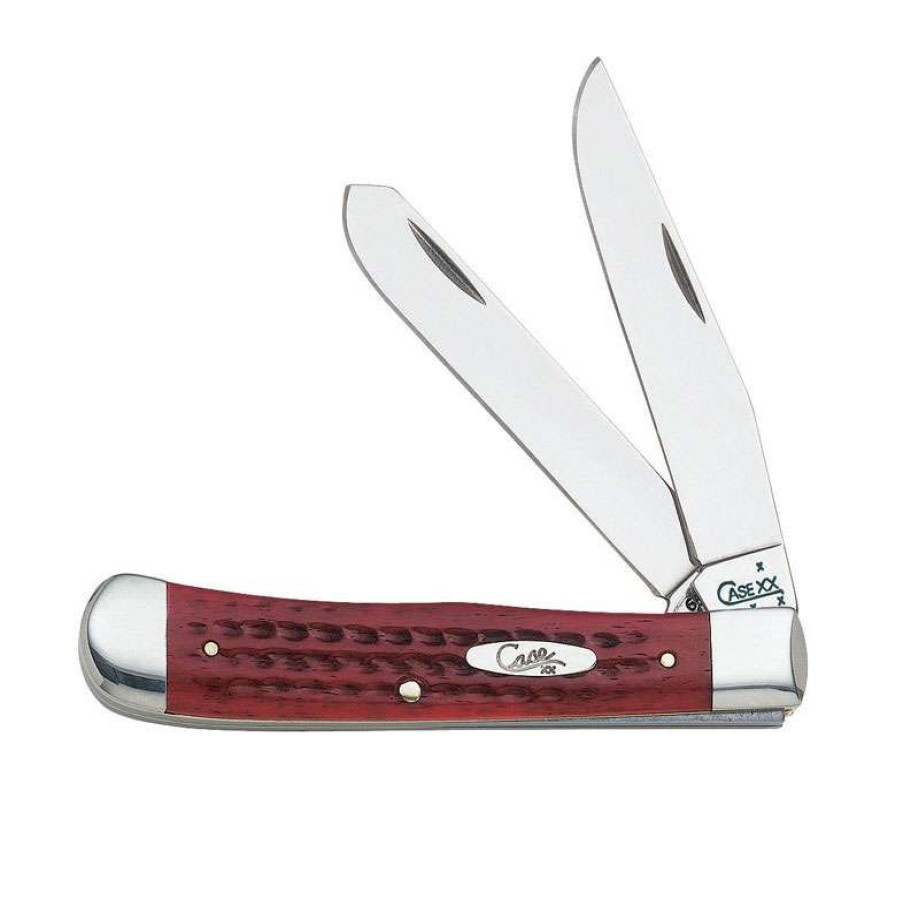 Outdoor * | Wholesale Case Trapper Red Stainless Steel Pocket Knife