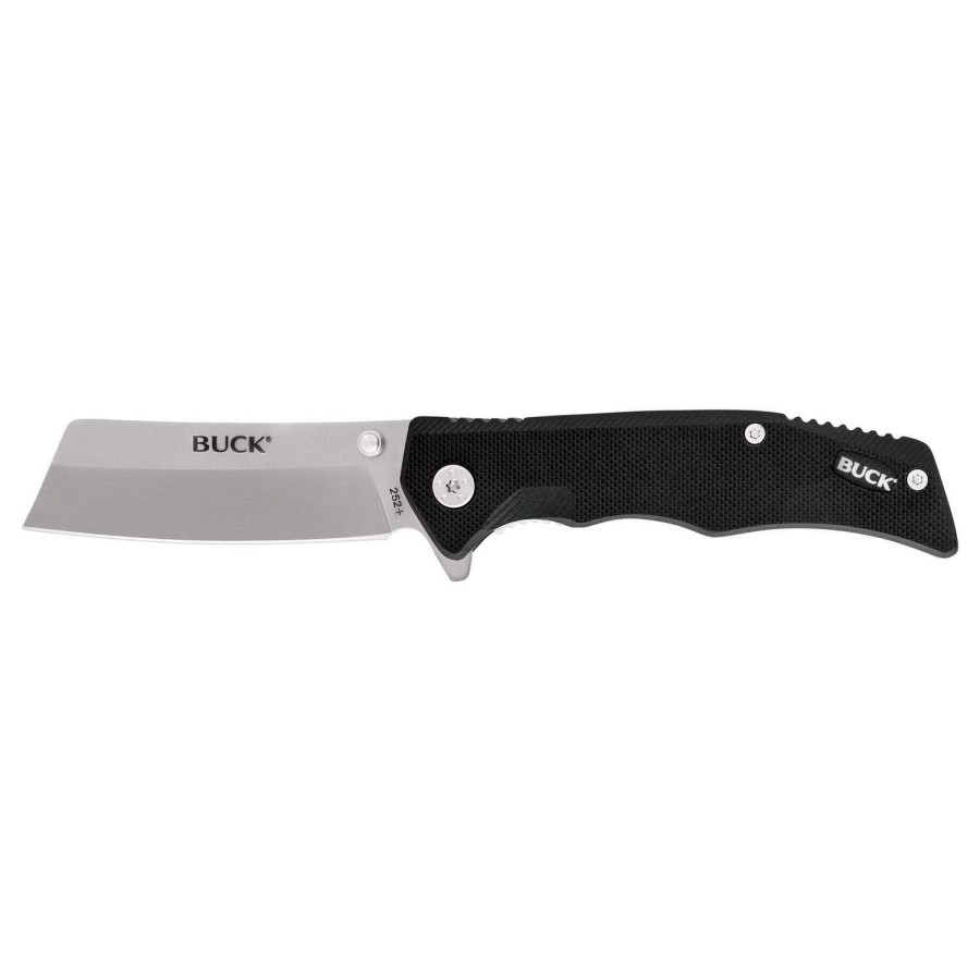 Outdoor * | Discount Buck Knives Trunk Black 7Cr Stainless Steel 6.88 In. Cleaver Pocket Knife