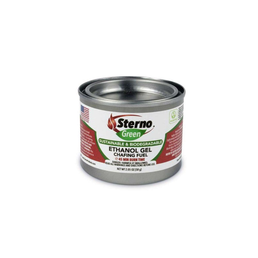 Camping Goods * | Sale Sterno Green Canned Chafing Fuel Ethanol Gel 7.8 Oz 3 Pk