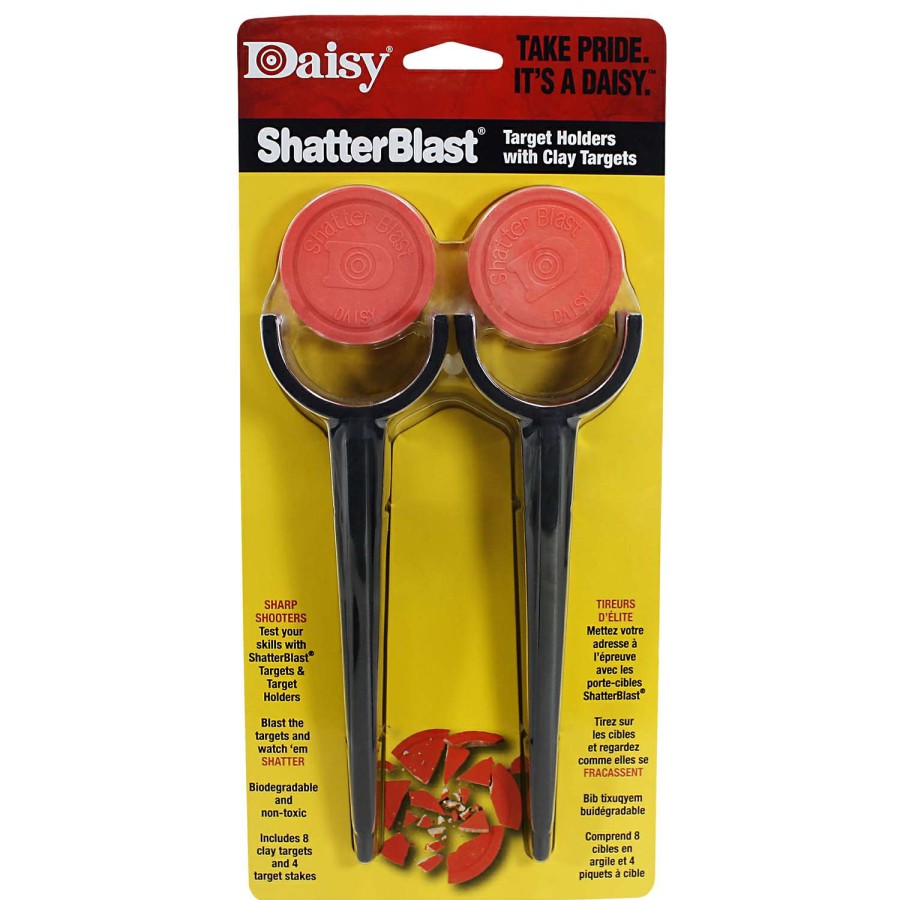 Sporting Goods * | Cheap Daisy Shatterblast Target Holders With Clay Targets 1 Pk