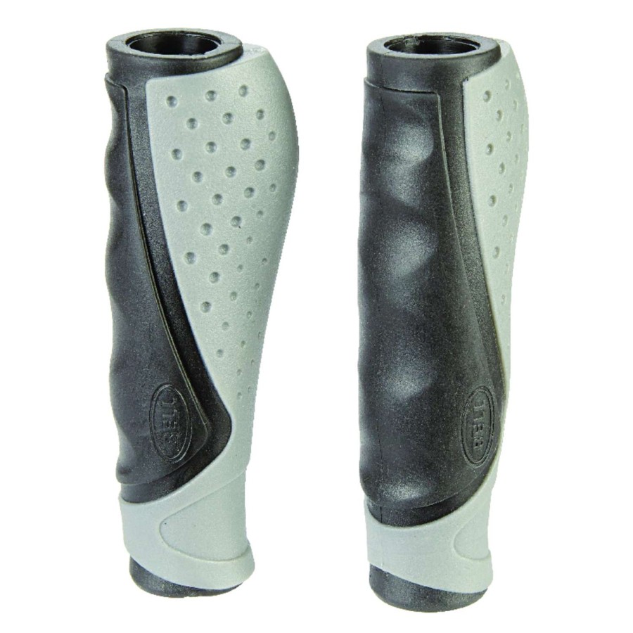 Bicycles * | Discount Bell Sports Comfort 750 Rubber Bike Grips Grey/Black