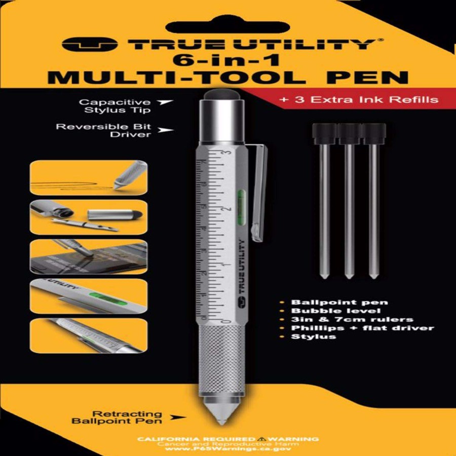 Outdoor * | Discount True Utility Silver Multitool Pen