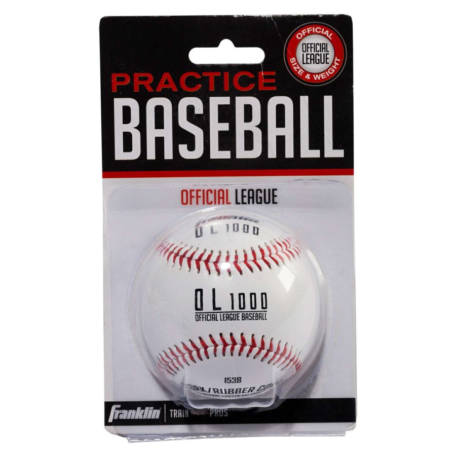 Sporting Goods * | Sale Franklin Official League White Cork/Rubber Baseball 9 In. 1 Pk