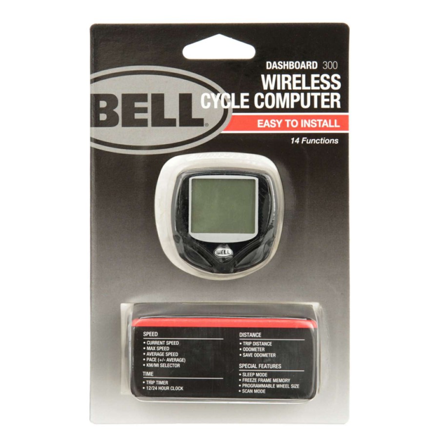 Bicycles * | Cheap Bell Sports Plastic Wireles Cyclometer Black