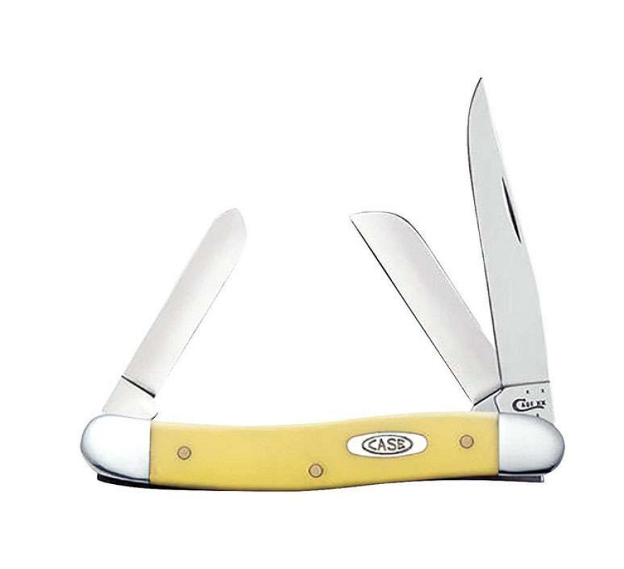 Outdoor * | Discount Case Stockman Yellow Chrome Vanadium 3.5 In. Pocket Knife