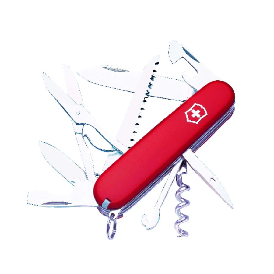 Outdoor * | Cheap Victorinox Huntsman Red 420 Hc Stainless Steel 3.5 In. Multi-Function Knife