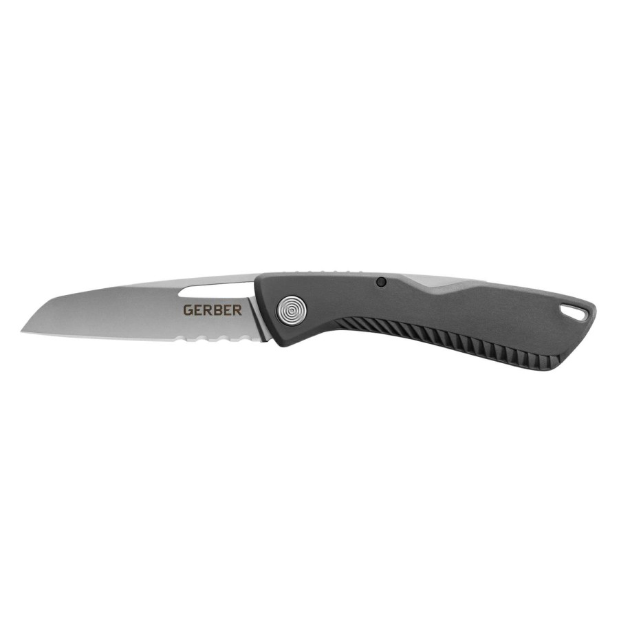 Outdoor * | Sale Gerber Sharkbelly Black 420 Hc Stainless Steel 7.75 In. Folding Knife