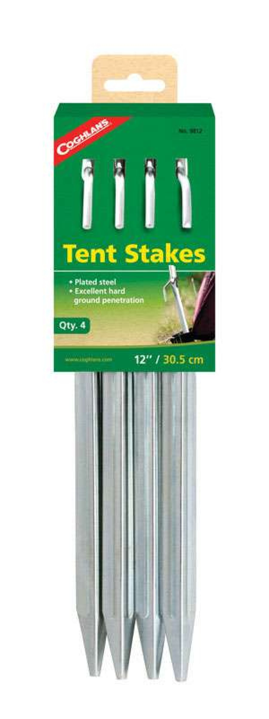 Camping Goods * | Wholesale Coghlan'S Silver Tent Stakes 12 In. L 4 Pk