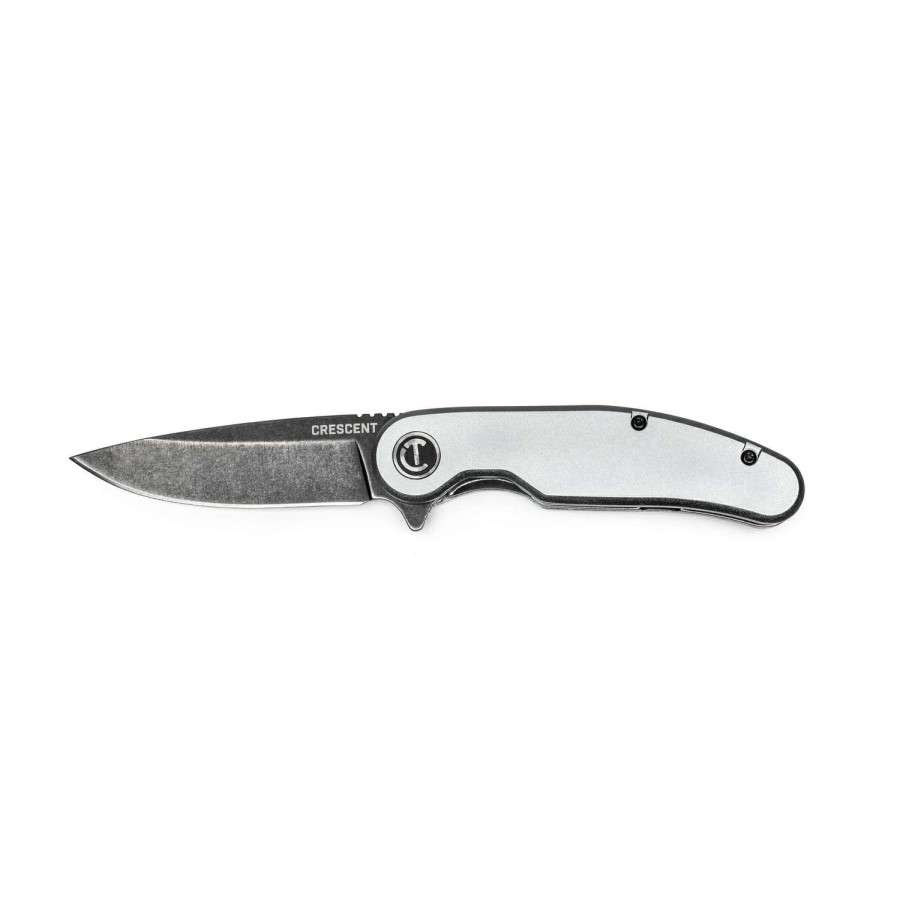 Outdoor * | Cheap Crescent Silver Steel 8 In. Pocket Knife