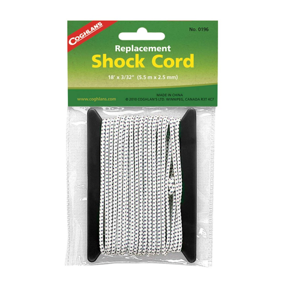 Camping Goods * | Wholesale Coghlan'S White Replacement Shock Cord 6.625 In. H X 3/32 In. W X 18 Ft. L 1 Pk