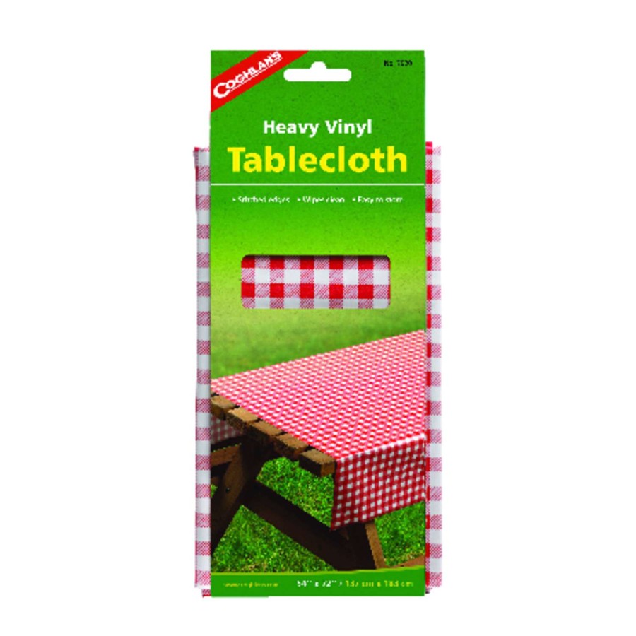 Camping Goods * | Wholesale Coghlan'S Red Vinyl Tablecloth 4.5 Ft. 6 Ft.