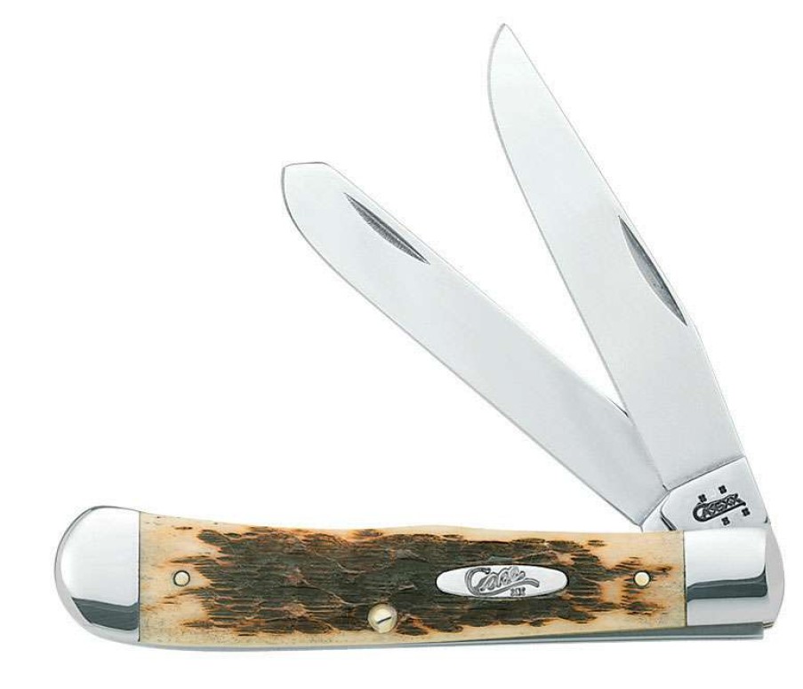 Outdoor * | Cheap Case Trapper Amber Stainless Steel 7.1 In. Pocket Knife