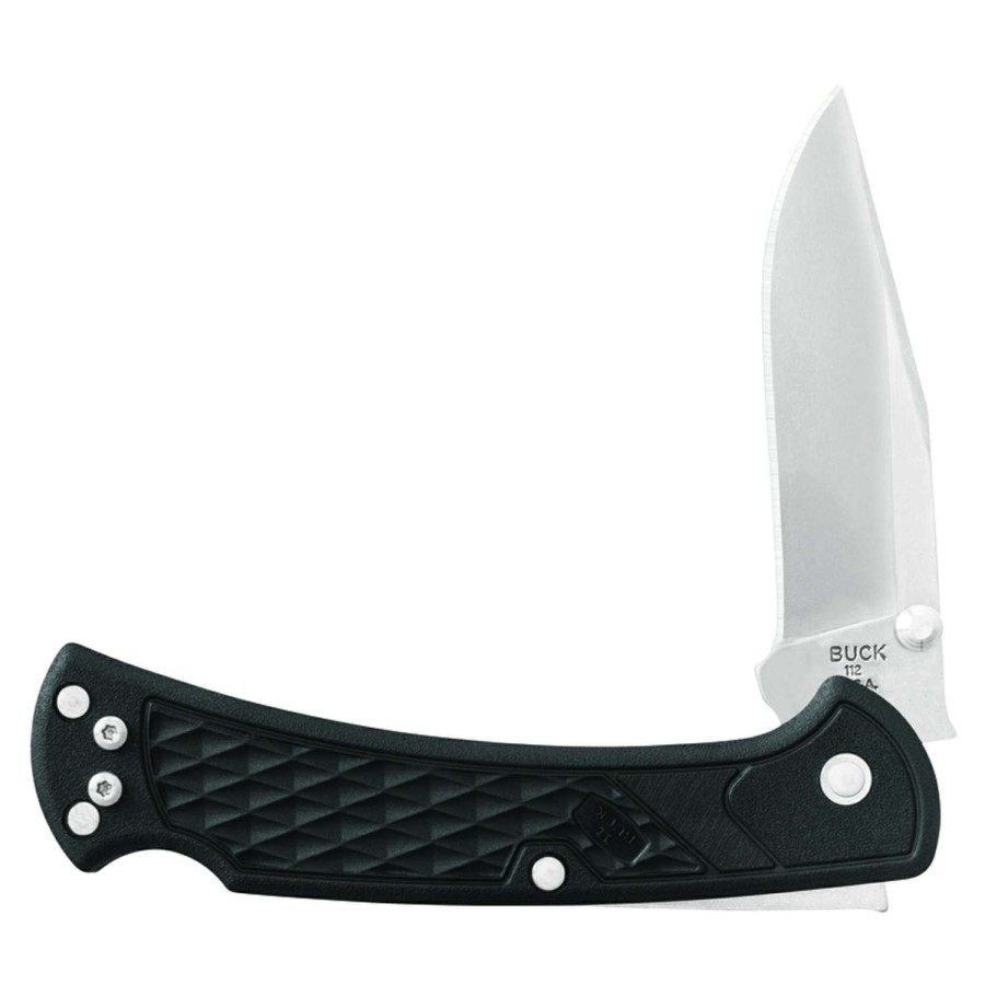 Outdoor * | Sale Buck Knives 112 Ranger Slim Select Black 420 Hc Stainless Steel 7.25 In. Folding Knife