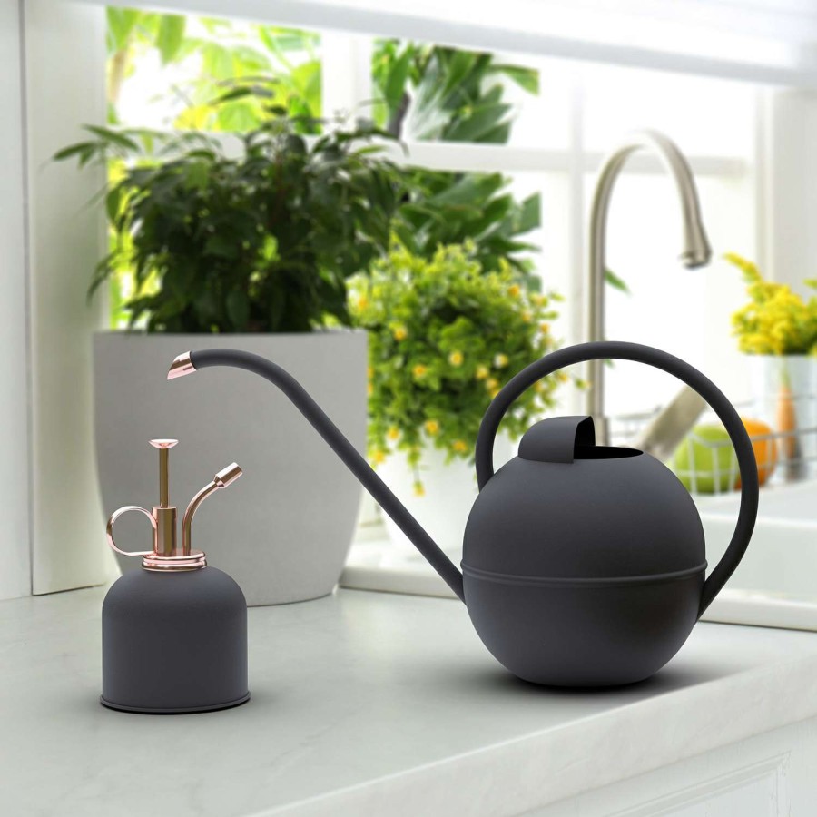 Outdoor * | Wholesale Panacea Black Metal Plant Mister Set