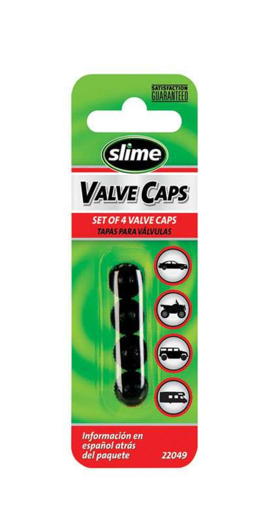 Bicycles * | Sale Slime Plastic Tire Valve Caps Black