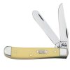 Outdoor * | Wholesale Case Mini Trapper Yellow Chrome Vanadium Pocket Knife