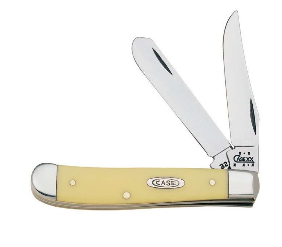 Outdoor * | Wholesale Case Mini Trapper Yellow Chrome Vanadium Pocket Knife