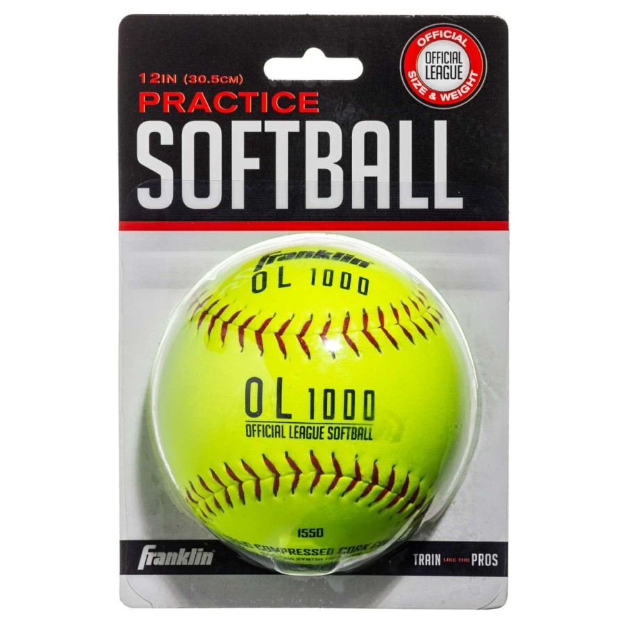 Sporting Goods * | Sale Franklin Yellow Cork/Rubber Softballs 12 In. 1 Pk