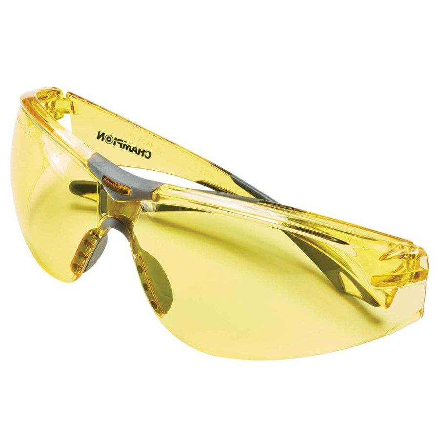 Sporting Goods * | Wholesale Champion Yellow Plastic Eye Protection 2.38 In.