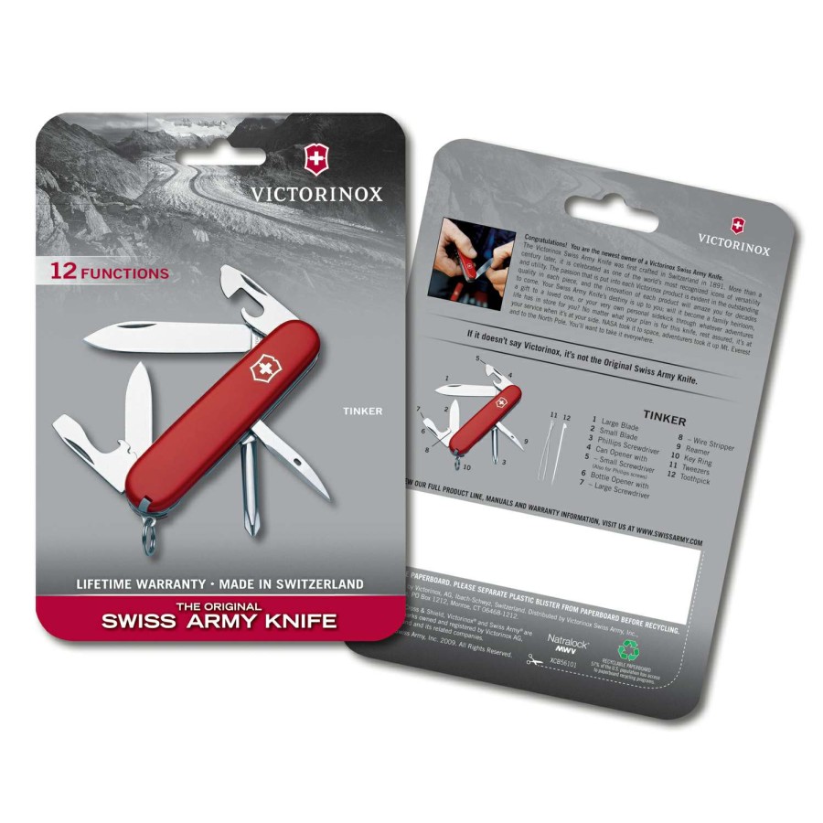 Outdoor * | Sale Victorinox Tinker Red 420 Hc Stainless Steel 3.5 In. Multi-Function Knife